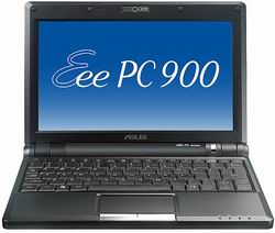   ASUS Eee PC 900 (Intel Mobile CPU&Chipset, 1 Gb DDR2, 20GBb, 8.9'' (1024x600) VGA, 3xUSB2.0, LAN, WiFi b/g, WC 1.3Mp, Card Reader, Linux, 0.99, Black) (EEEPC-0900X120LWB)