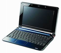 ACER Aspire One Blue AOA110-Ab Intel Celeron Atom N270 1.60G/512Mb/8G Flash/CR5in1/no ODD/NLED 8.9